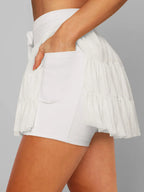 High Waist Skort with Pockets - Piña Colada