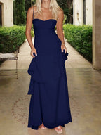 Sweetheart Neck Ruffled Maxi Cami Dress - Piña Colada