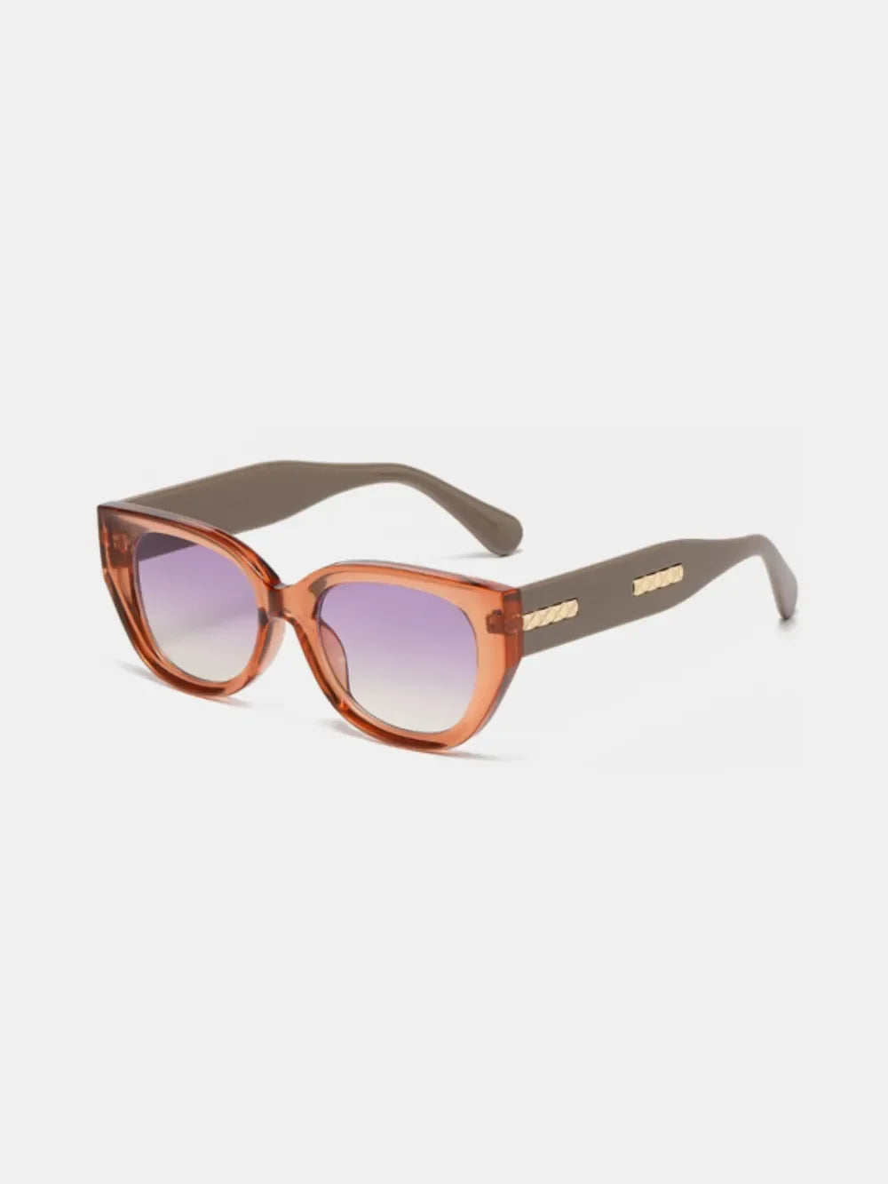 Cat Eye Polycarbonate Frame Sunglasses - Piña Colada