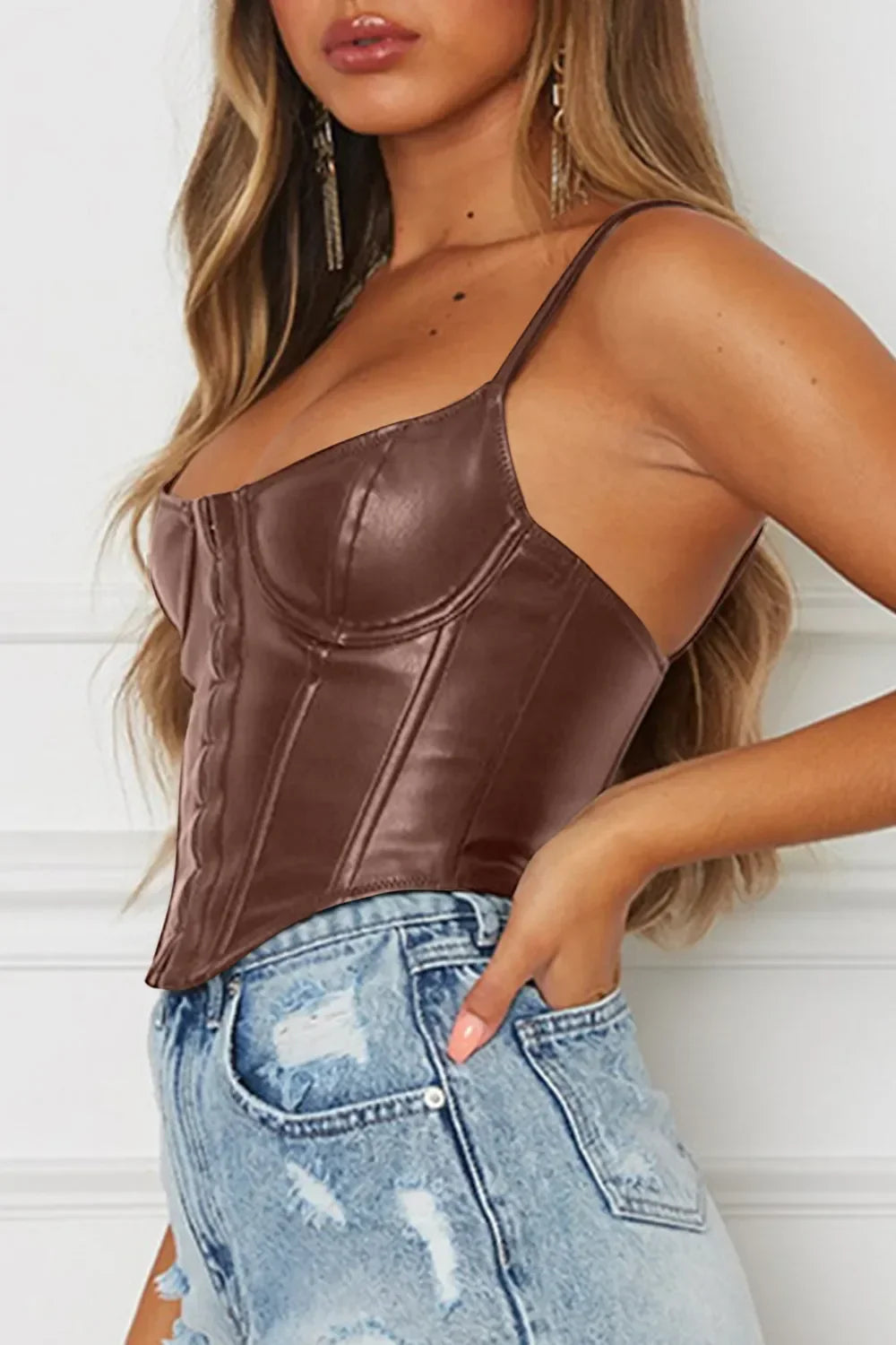Scoop Neck Spaghetti Strap Cami - Piña Colada