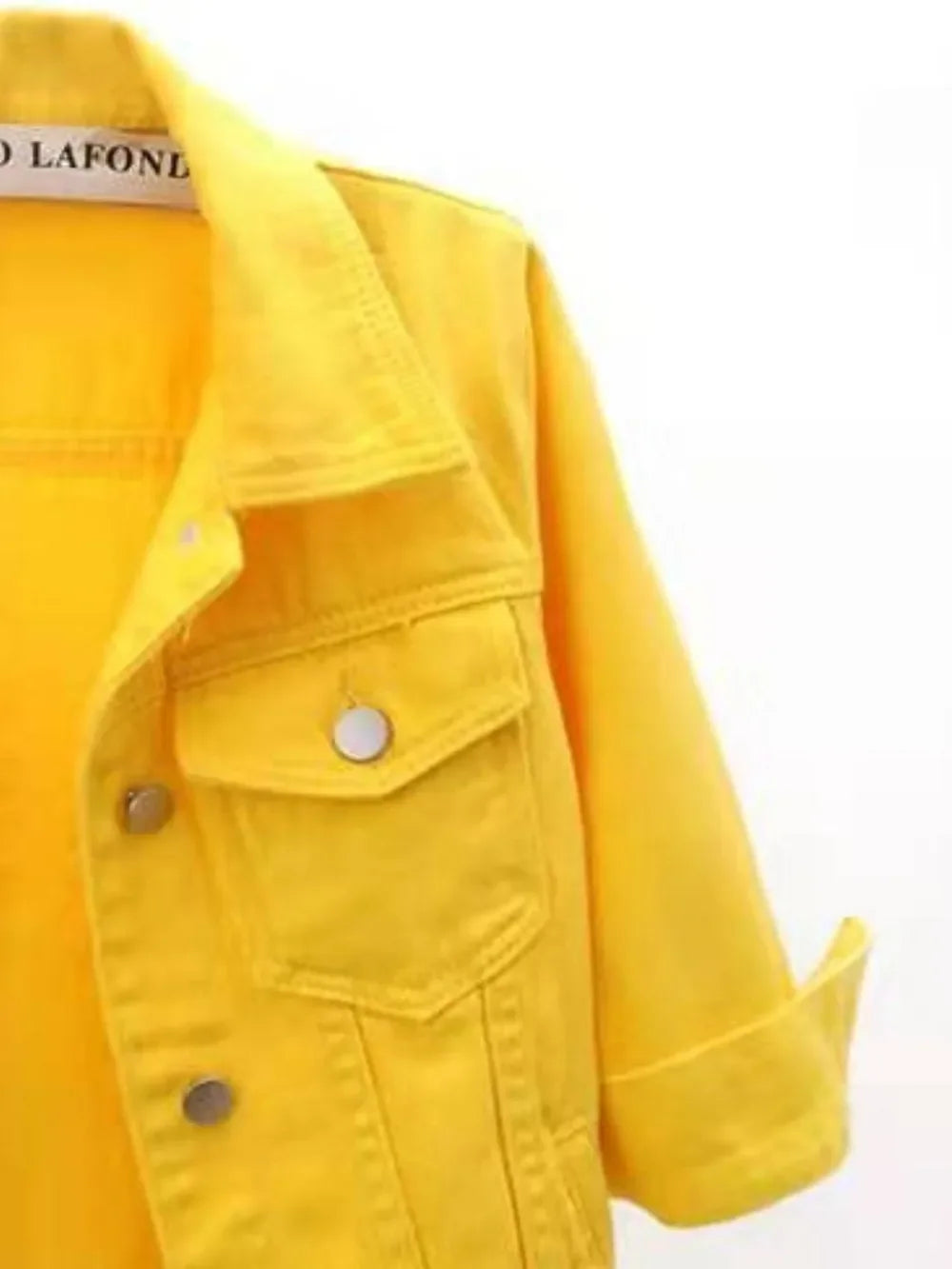 Full Size Cropped Denim Jacket Plus Size - Piña Colada