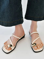 PU Leather Summer Sandals - Piña Colada