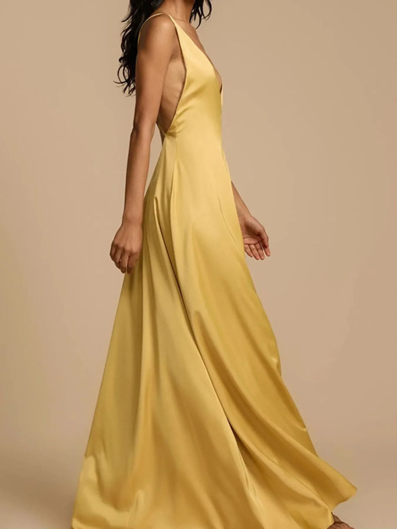 Deep V-Neck Maxi Dress - Piña Colada