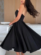 Solid Color Tube Midi Dress - Piña Colada