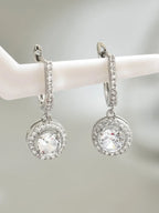Stainless Steel Zircon Drop Earrings - Piña Colada
