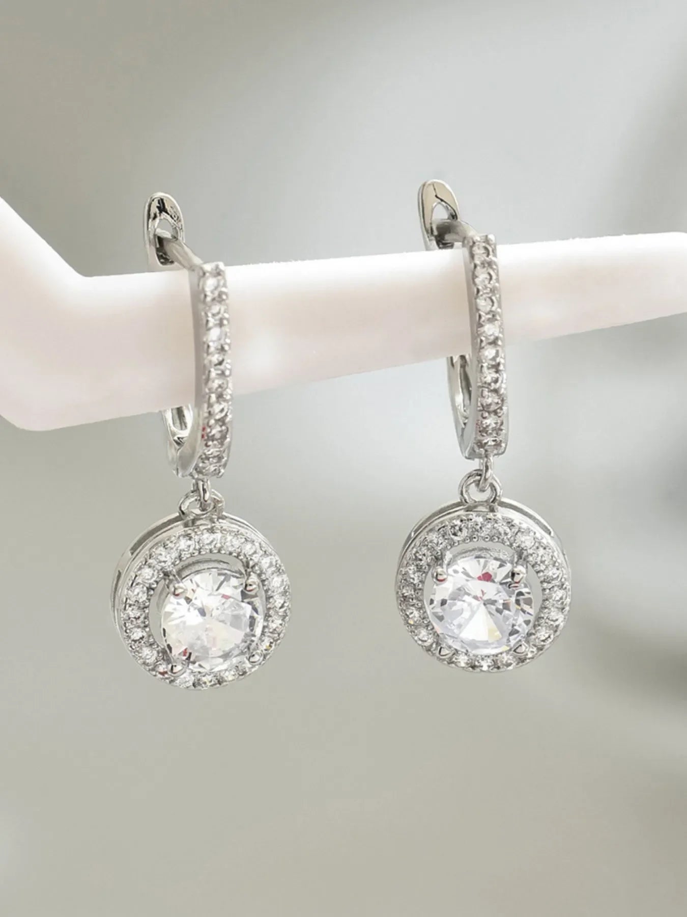 Stainless Steel Zircon Drop Earrings - Piña Colada