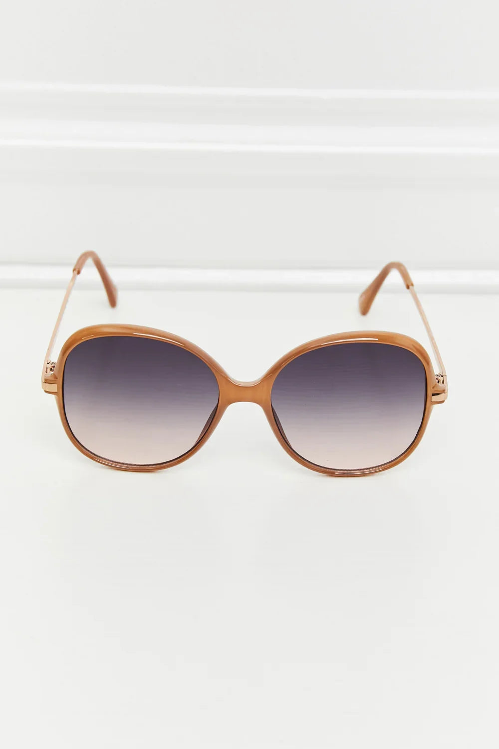 Metal-Plastic Hybrid Full Rim Sunglasses - Piña Colada