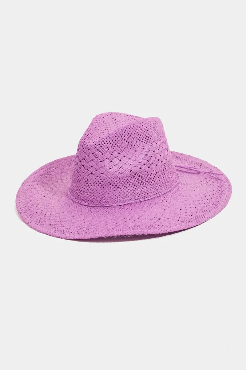Fame Straw Braided Sun Hat - Piña Colada
