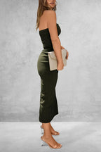 Slit Tube Midi Dress - Piña Colada