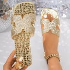 Open Toe Flats Sandals - Piña Colada