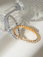 Stainless Steel Inlaid Zircon Bracelet - Piña Colada