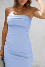Slit Tube Midi Dress - Piña Colada