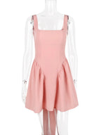 Backless Square Neck Mini Dress - Piña Colada