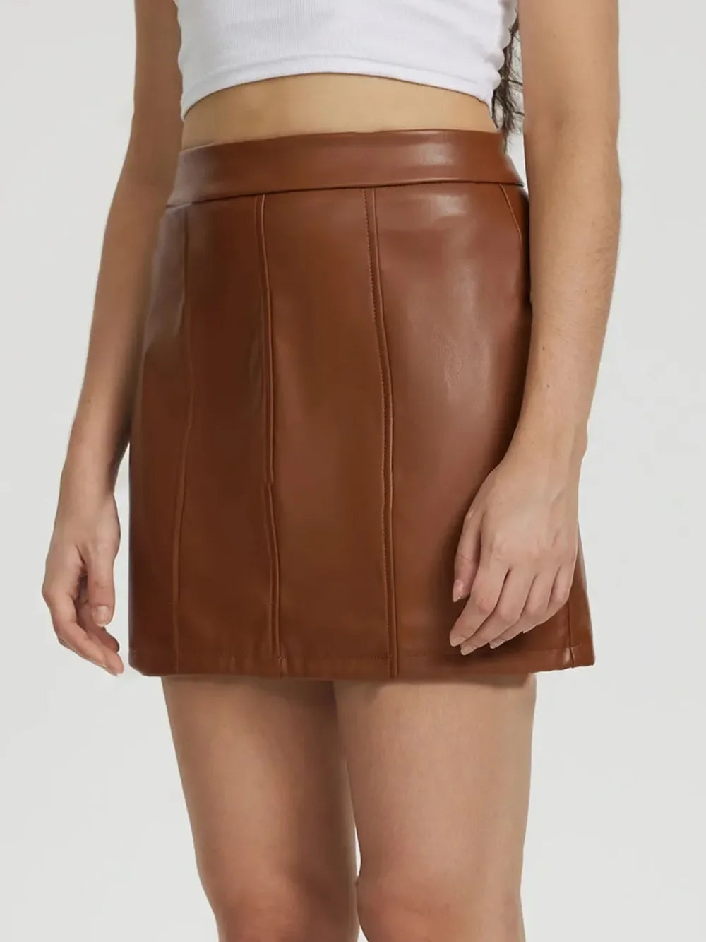Mini Skirt with Zipper - Piña Colada