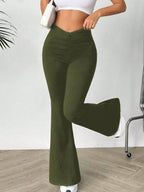 High Waisted Flare Pants - Piña Colada