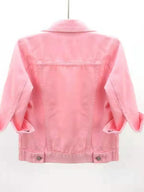 Full Size Cropped Denim Jacket Plus Size - Piña Colada