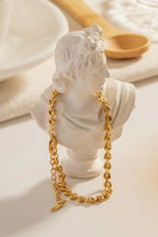 Heart Chain Lobster Clasp Bracelet - Piña Colada