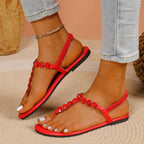 Toe Post Flats Sandals - Piña Colada