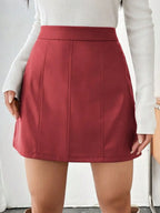 Mini Skirt with Zipper - Piña Colada