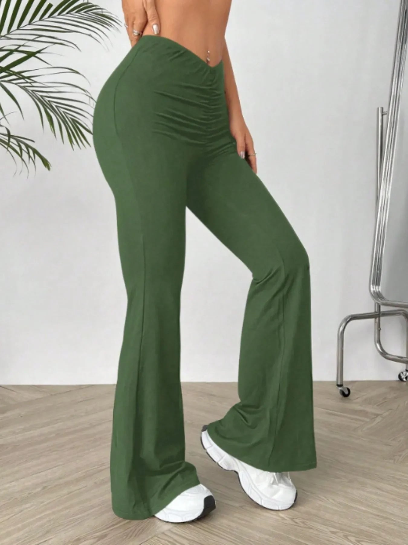 High Waisted Flare Pants - Piña Colada