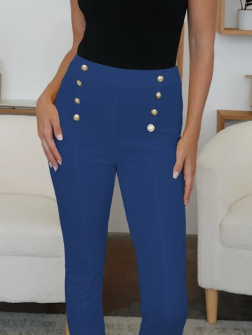 FAM-FAM High Waist Skinny Pants - Piña Colada
