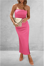 Slit Tube Midi Dress - Piña Colada