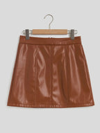 Mini Skirt with Zipper - Piña Colada