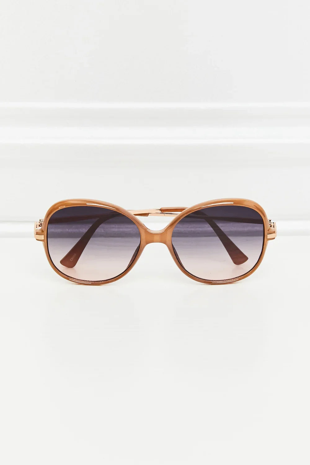 Metal-Plastic Hybrid Full Rim Sunglasses - Piña Colada
