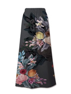 Printed Elastic Waist Midi Skirt - Piña Colada