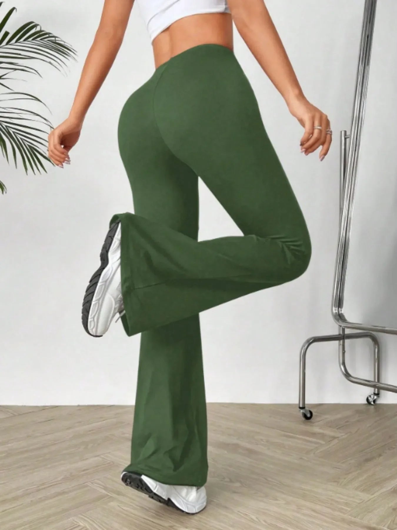 High Waisted Flare Pants - Piña Colada
