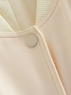 Pocketed Snap Down Baseball Collar Jacket - Piña Colada