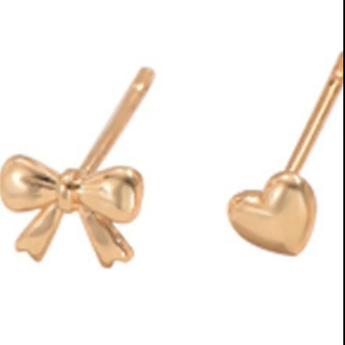 6 Piece Bow Heart Stud Earrings Set - Piña Colada