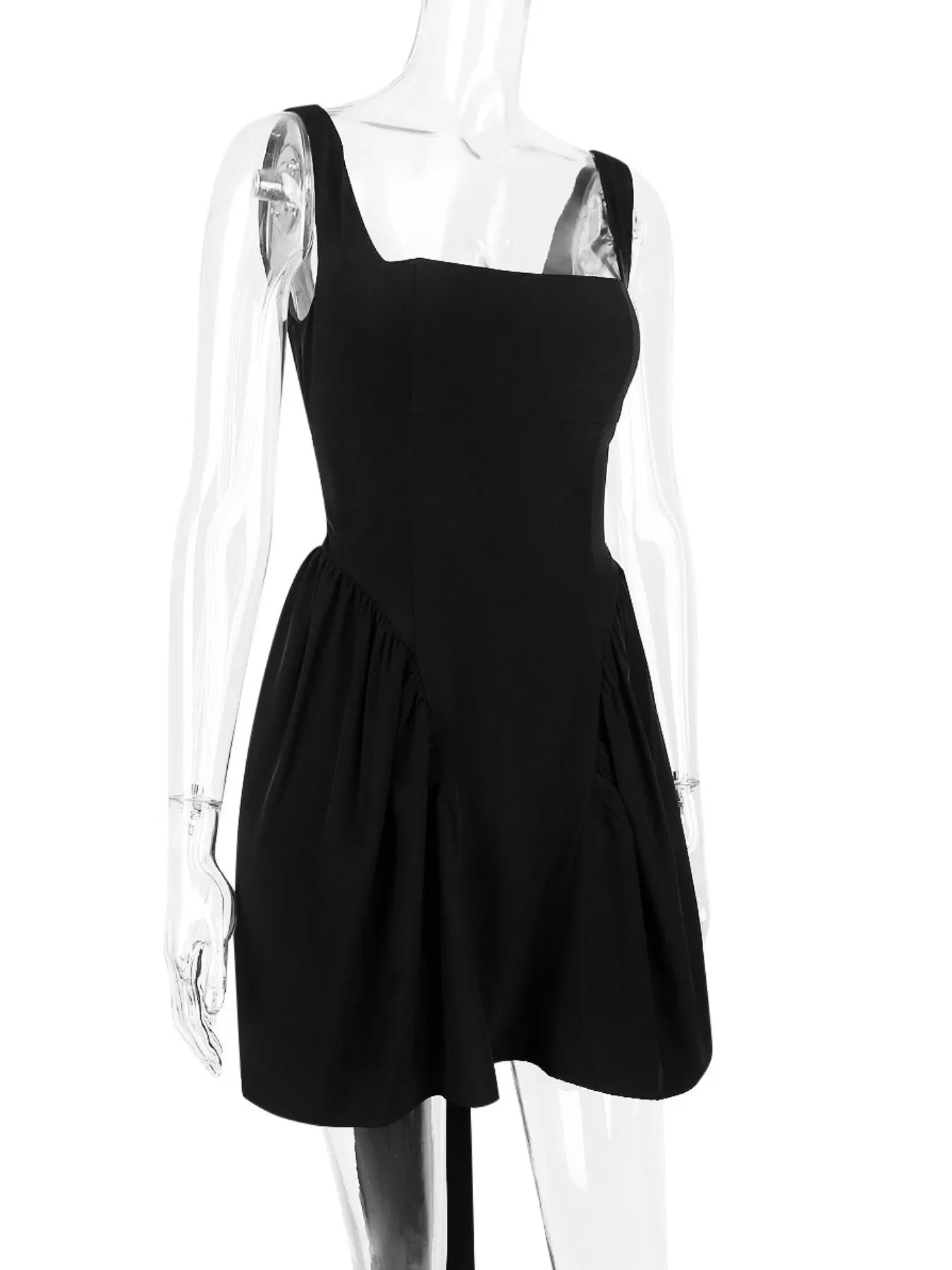 Backless Square Neck Mini Dress - Piña Colada