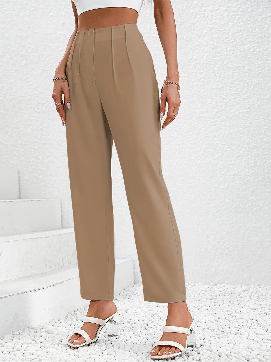 Ruched Long Pants - Piña Colada