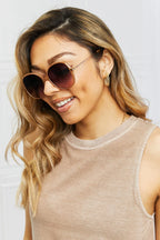 Metal-Plastic Hybrid Full Rim Sunglasses - Piña Colada