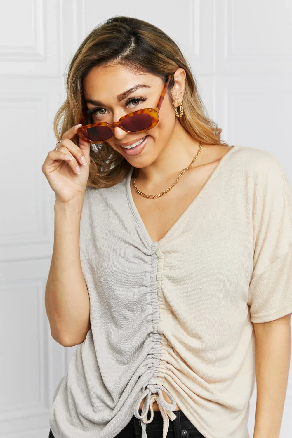 Oval Full Rim Sunglasses - Piña Colada
