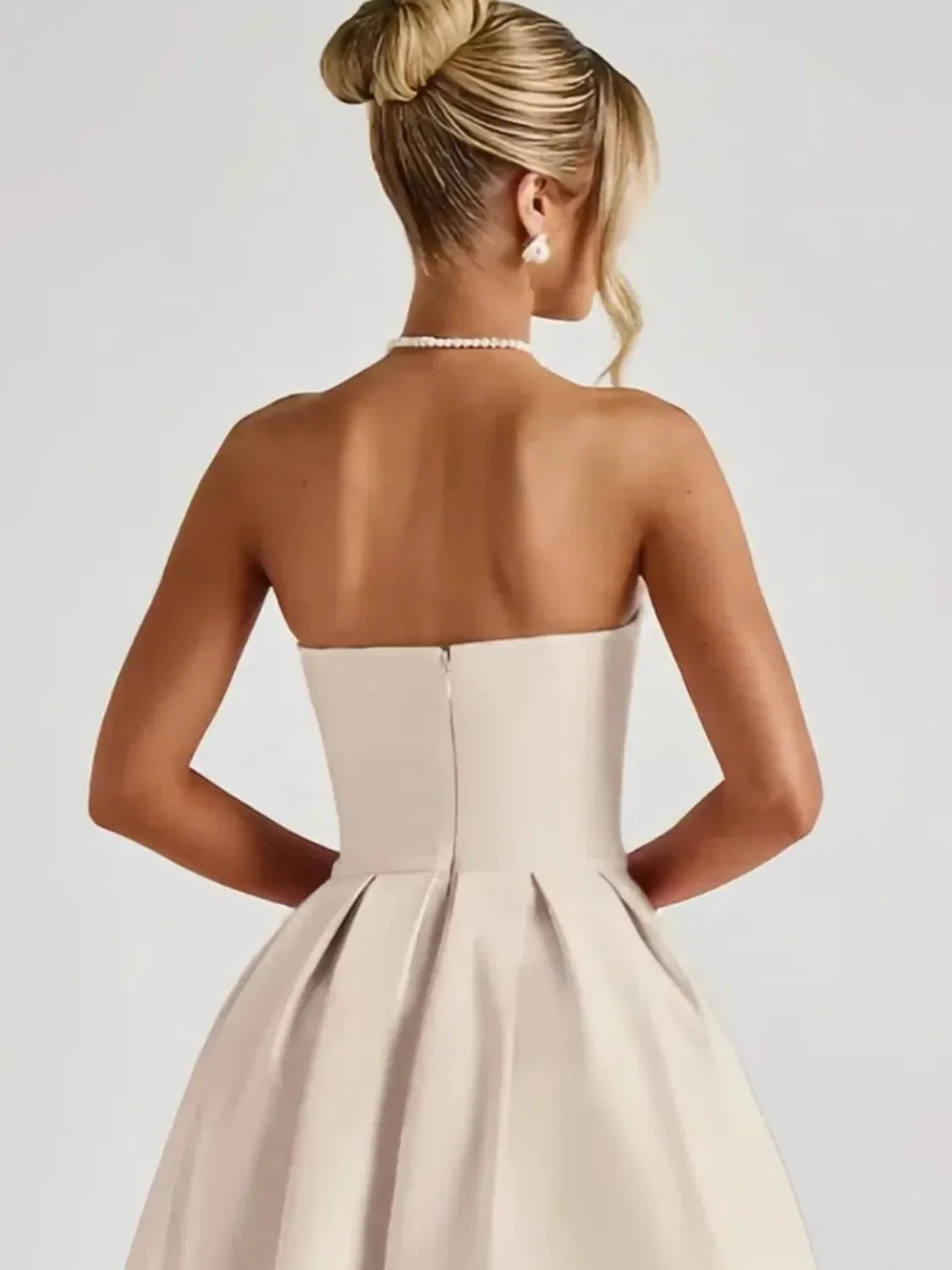Solid Color Tube Midi Dress - Piña Colada
