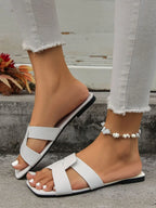 Strappy Flat Sandals - Piña Colada