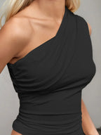 One-Shoulder Tank Top - Piña Colada