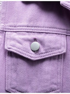 Full Size Button Down Raw Hem Sleeveless Denim Jacket Plus Size - Piña Colada