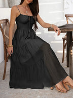 Devine Smocked Tiered Maxi Cami Dress - Piña Colada