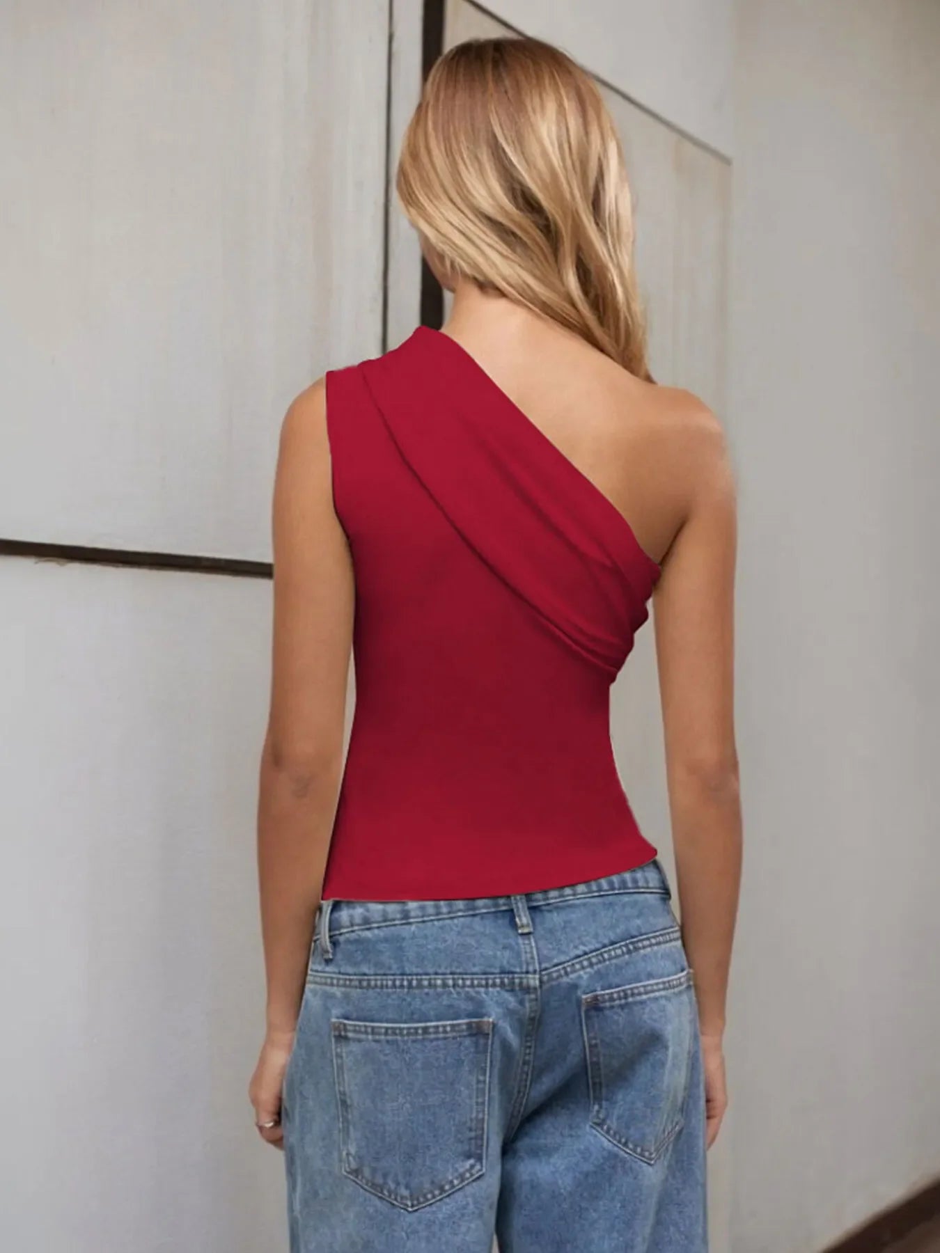 One-Shoulder Tank Top - Piña Colada