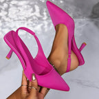 Point Toe Stiletto Pumps - Piña Colada