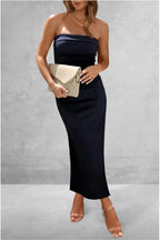 Slit Tube Midi Dress - Piña Colada