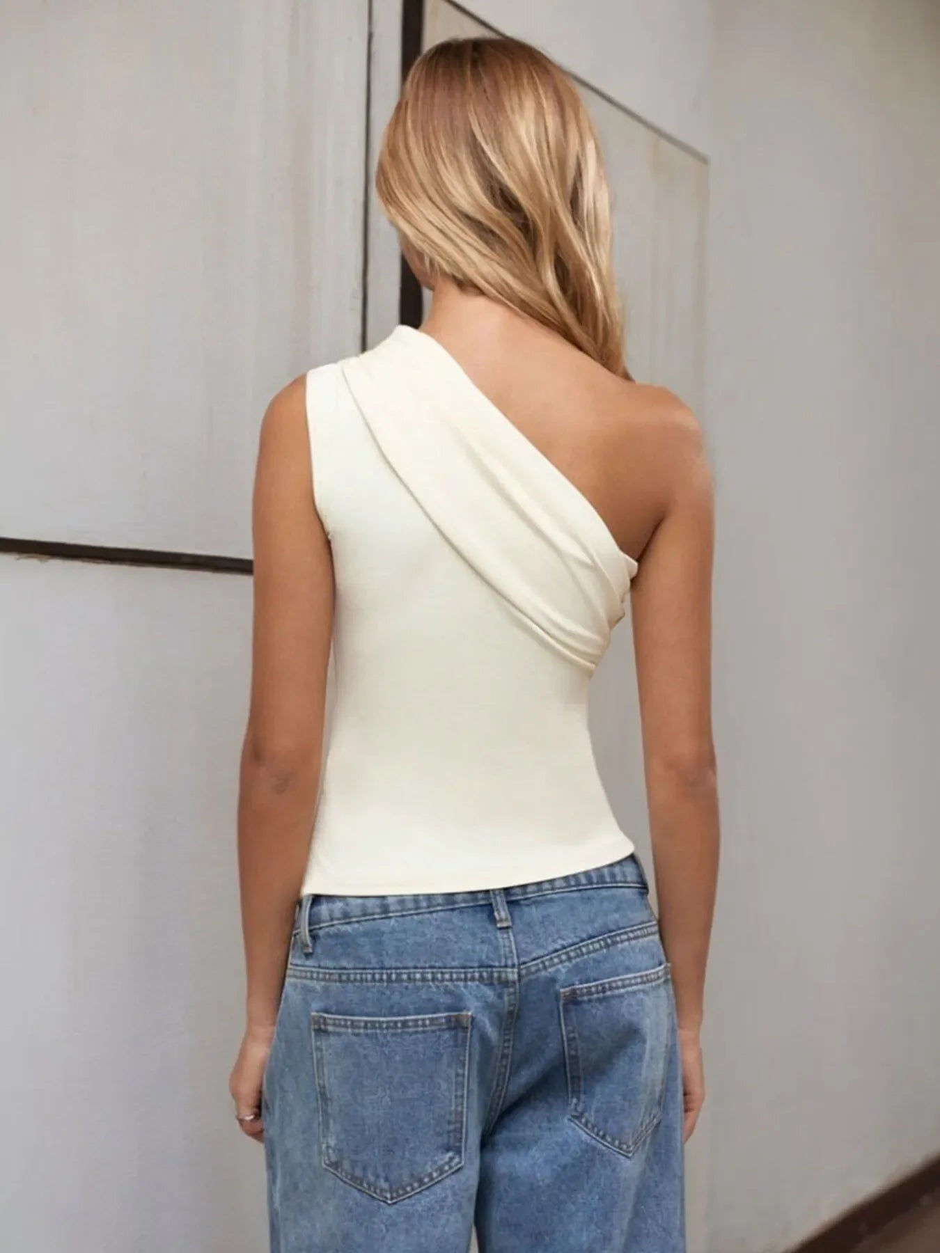 One-Shoulder Tank Top - Piña Colada