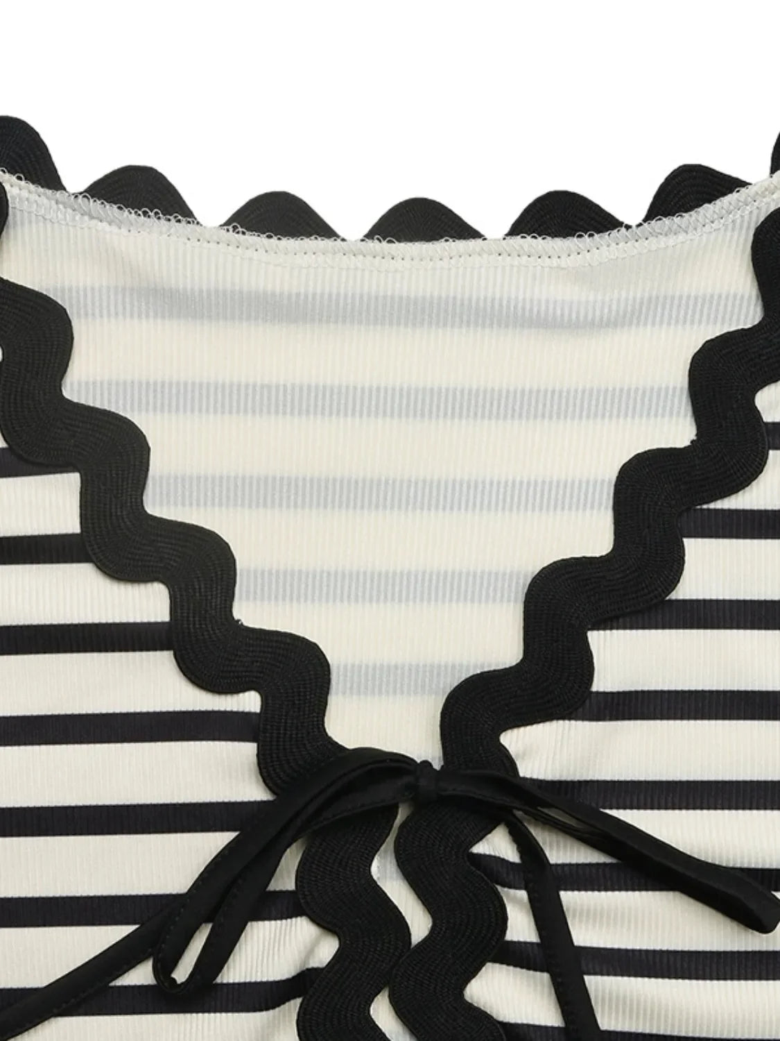 Tied Front Striped Top and Shorts Set - Piña Colada