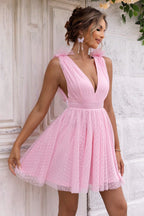 Open Back Sleeveless Mesh Dress - Piña Colada