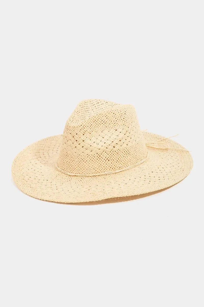 Fame Straw Braided Sun Hat - Piña Colada