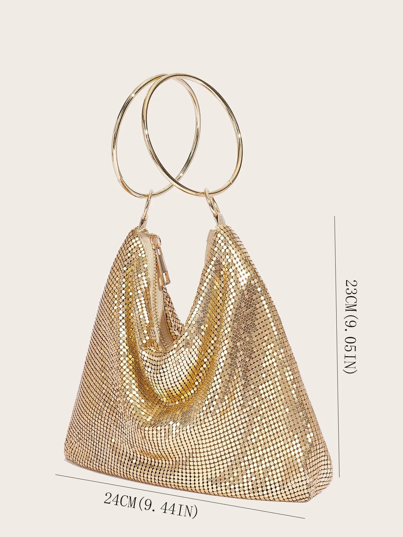 Sequin Casual Nylon Tote - Piña Colada