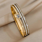 Stainless Steel Cuff Bracelet Color - Piña Colada